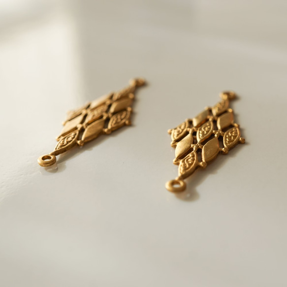 Diamond Brass Charm (2pcs) 4枚目の画像