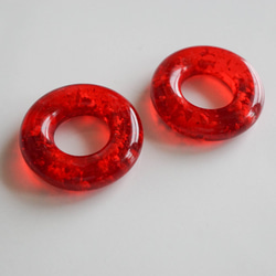 Vintage Clear Red Ring (2pcs) 2枚目の画像