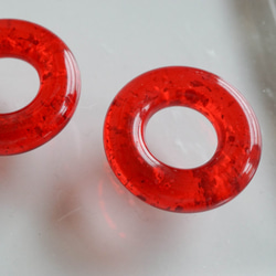 Vintage Clear Red Ring (2pcs) 4枚目の画像