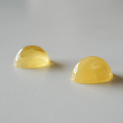 Vintage Yellow Marble Cabochon (2pcs) 4枚目の画像