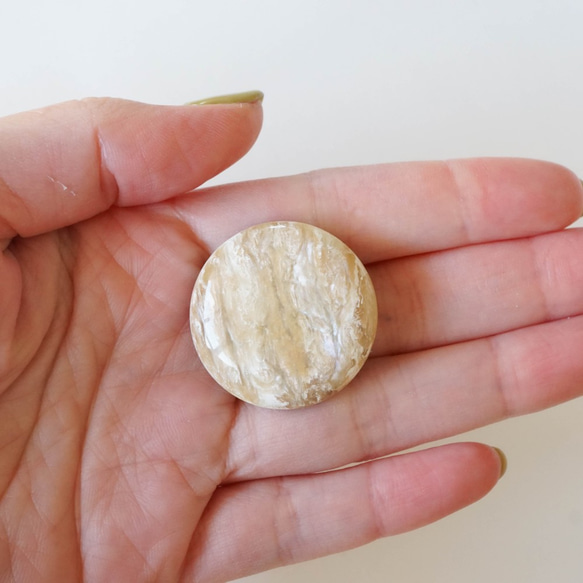 1980's Beige Marble Cabochon (2pcs) 5枚目の画像