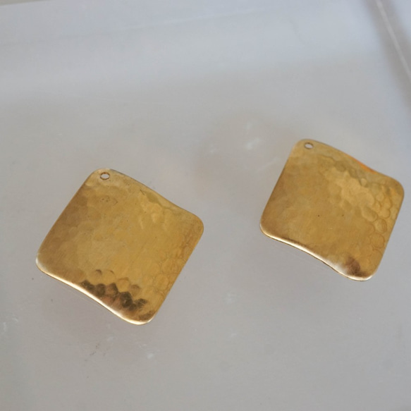 Square Brass Charm (2pcs) 2枚目の画像