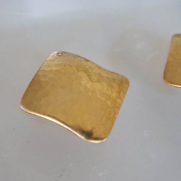 Square Brass Charm (2pcs) 3枚目の画像