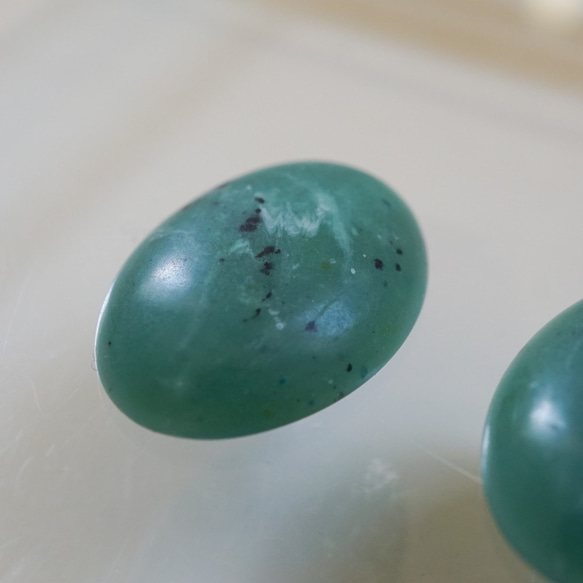 Matte Green Cabochon (2pcs) 3枚目の画像