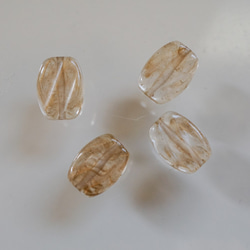 Clear Gold Flat Beads (8pcs) 2枚目の画像