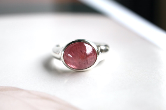 Pinkish galaxy ruby ring【ルビー×シルバーリング】 3枚目の画像