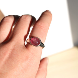 Pinkish galaxy ruby ring【ルビー×シルバーリング】 1枚目の画像