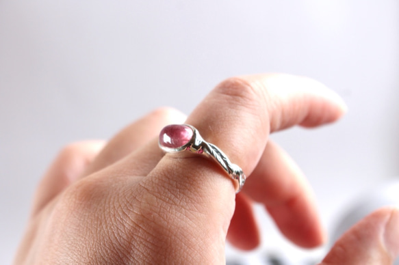 Fruity pink ruby ring【ルビー×シルバーリング】 2枚目の画像