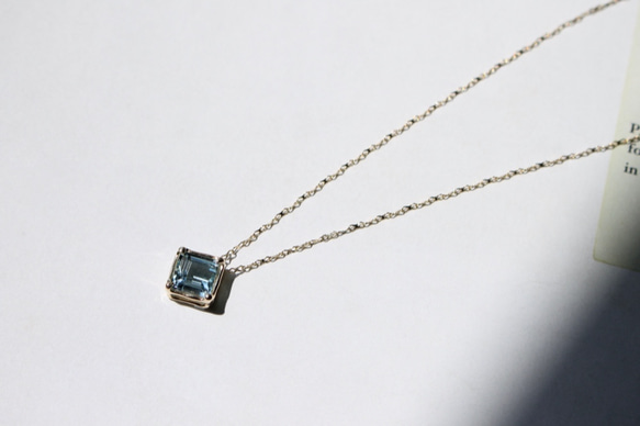 Ice sugar drop (2.05ct アクアマリン　K10 ロングネックレス) 7枚目の画像