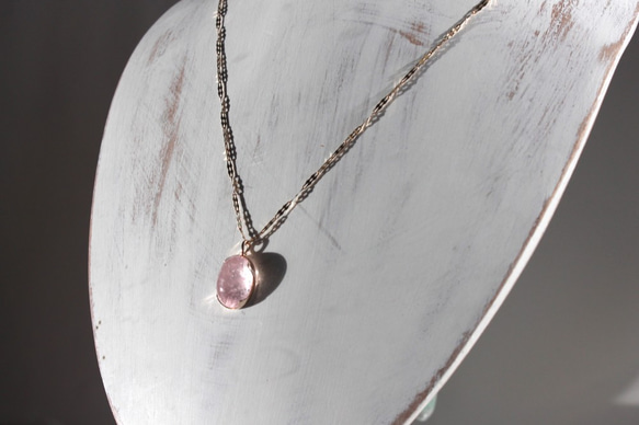shine morganite necklace K10（モルガナイト） 6枚目の画像