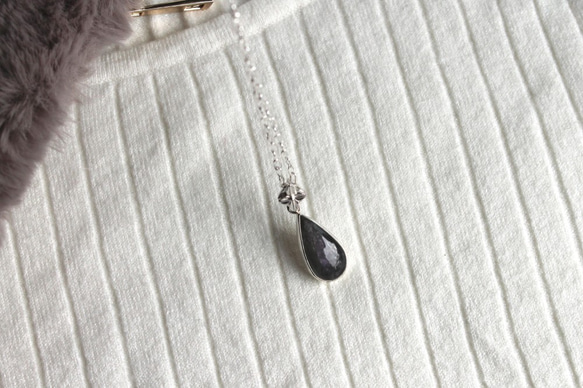 Winter gray necklace（ラブラドライト） 5枚目の画像
