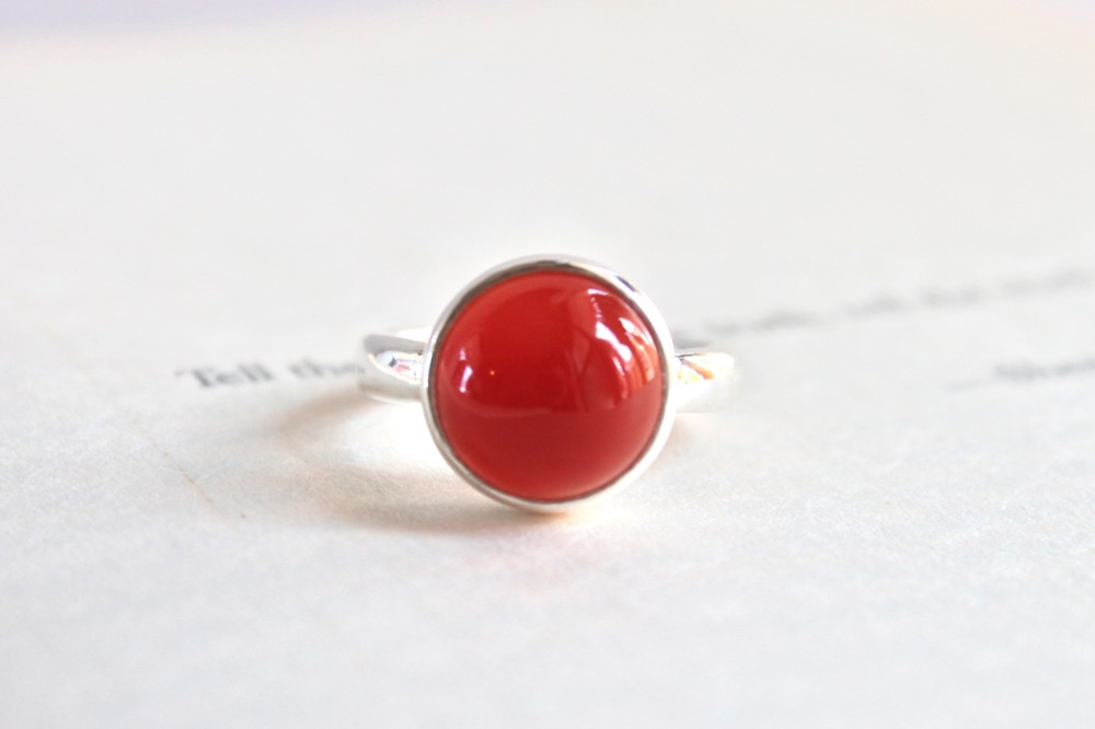 紅葉のカーネリアン　リング