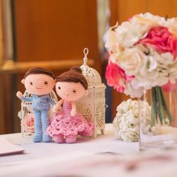 [装飾]結婚の人形の結婚式/花嫁と花婿人形 3枚目の画像