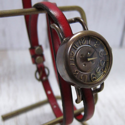 ボタンモチーフのフェイス時計 イタリアンレースと牛革の替えベルトセット MADE IN JAPAN 7枚目の画像