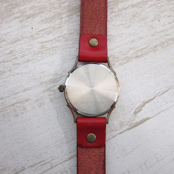 熊本色Igusa x Gin Kobo手工手錶To木皮革皮帶顏色紅色 第5張的照片