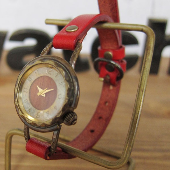 木錶盤WB-006 S尺寸MADE IN JAPAN手工手錶To木皮革 第1張的照片