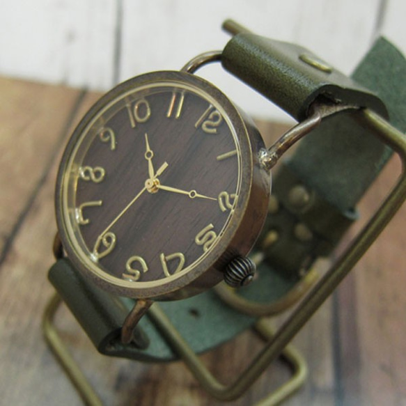 手工手錶對安排WB-080 M / L尺寸MADE IN JAPAN To木皮革 第4張的照片