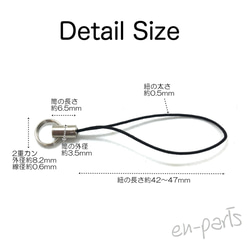 送料無料★40個★2重丸カン付き　ストラップパーツ（4種類×各10）◎二重リング　ストラップ金具　紐ストラップ 3枚目の画像