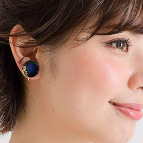 美濃焼 木漏れ日 ピアス イヤリング タイル 陶器 伝統工芸品