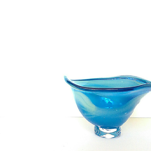 吹きガラス ガラスボウル ガラスのうつわ 作家もの 吹きガラス ガラスボウル ガラスのうつわ 作家もの Sale中】あおいろの