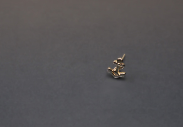 圖樣系列-船錨925耳釘(單支/一對) 第2張的照片
