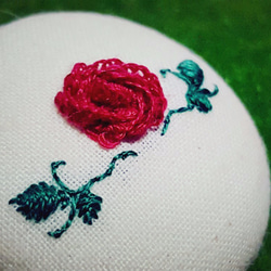［手繡別針］我的玫瑰　※即興產物 第2張的照片