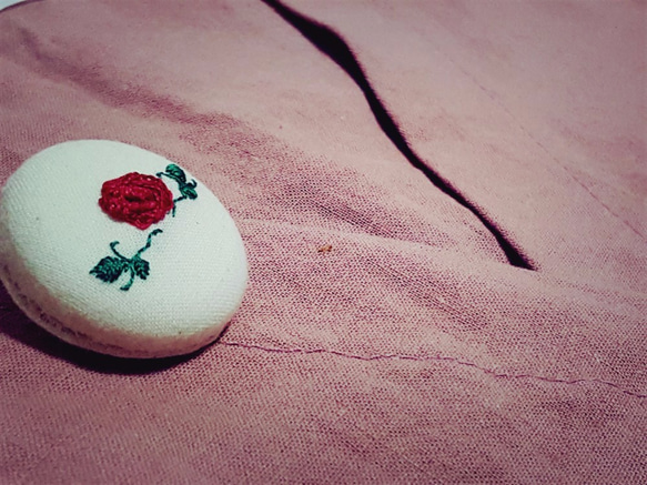 ［手繡別針］我的玫瑰　※即興產物 第4張的照片
