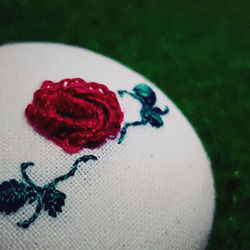 ［手繡別針］我的玫瑰　※即興產物 第7張的照片