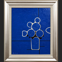 額縁　絵画付き　F8号　ガラス使用　癒し系　絵画　油絵 額縁絵画付きF8号ガラス使用癒し系絵画油絵