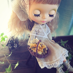 Lace for Doll #1】ドールのための三角スカーフ [Torchon Triangle pattern] 3枚目の画像