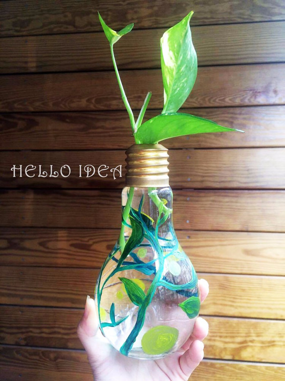 IDEA電燈泡花瓶-IDEA葉YAYA(大) 第2張的照片