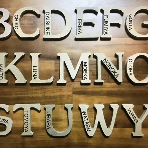 ☆名前入りイニシャルカラーオブジェ / イニシャルレター イニシャル