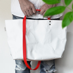 【N/no × E/zel.】SOME WAY LIGHT TOTE BAG (M+)_PP/WHITE 3枚目の画像