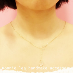 Ronnie_lea 上品な星月物語14kgpネックレス 14kgp star&moon necklace 5枚目の画像