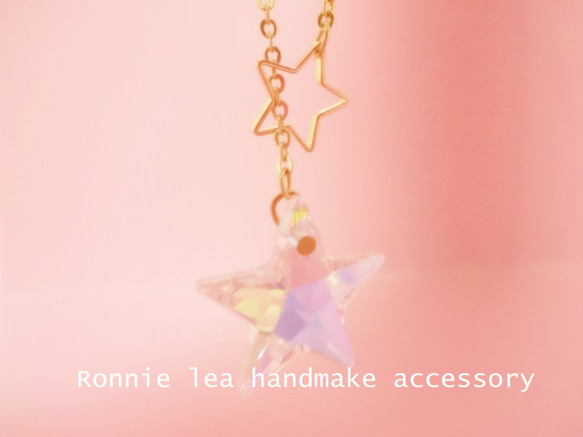 Ronnie_lea スワロフスキー星14kgpネックレスswarovski star necklace 1枚目の画像