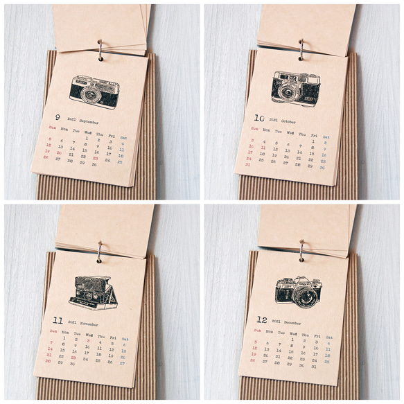 【値下げ】Camera Stamp Calendar 2021（台紙有り・オリジナルクリアファイル付） 4枚目の画像