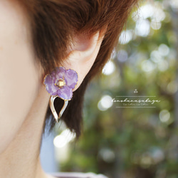 日本現代繡球耳環耳環*第141號*成年禮/禮物 第3張的照片