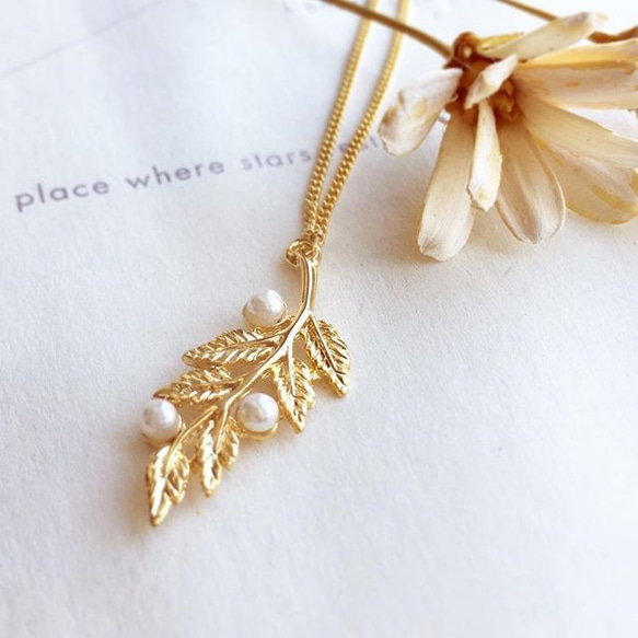 leaf* simple necklace 1枚目の画像