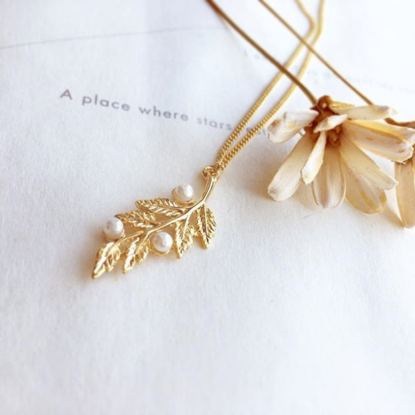 leaf* simple necklace 4枚目の画像