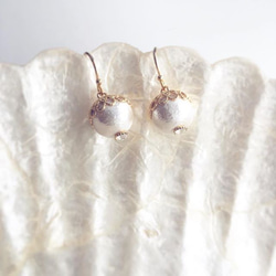 cotton pearl *  simple pierce 2枚目の画像