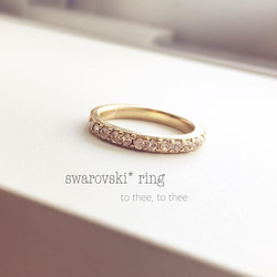 swarovski * crystal half eternity ring 1枚目の画像