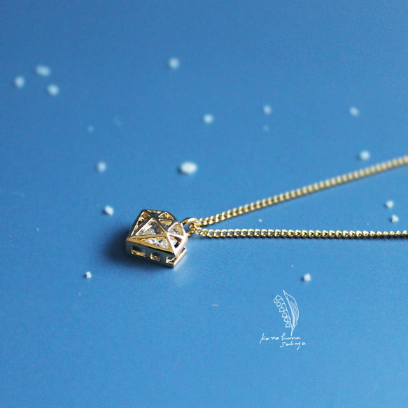 &lt;珠寶動機&gt;鑽石簡單項鍊 第2張的照片