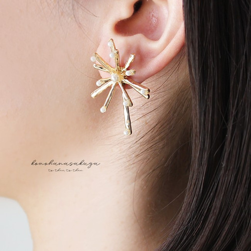 Lamie 片耳用ピアス Pearl Down Spark (M) Lamie Pearl Down Spark (M) ピアス(片耳用) Lamie ラミエ「Spark