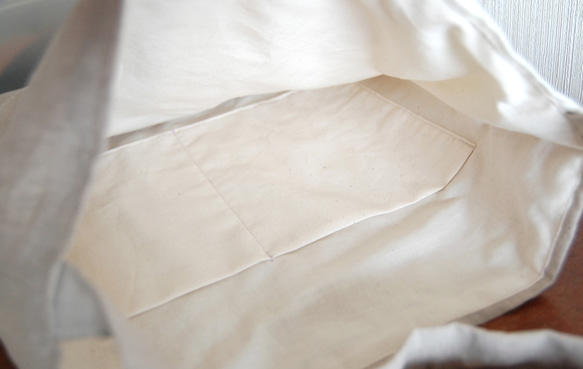 上質linenと(染)裂き織りワンショルダーバッグ：レモンイエロー 5枚目の画像