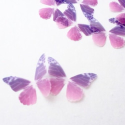 ちょうちょのパーツ 3cm シフォン・オーガンジー素材 蝶々パーツ 紫 グラデーション 8 1枚目の画像