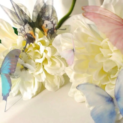 ちょうちょのパーツ 3cm シフォン オーガンジー 蝶 素材 蝶々パーツ ピンク バタフライ 12 5枚目の画像