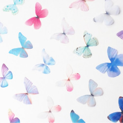 ちょうちょのパーツ 3cm シフォン・オーガンジー素材 蝶　パーツ ピンク ホワイト　ベニスカシ　30 8枚目の画像