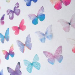 ちょうちょのパーツ　4cm シフォン・オーガンジー 素材 蝶々 パーツ 19 ブルー 水色　モルフォ蝶 5枚目の画像
