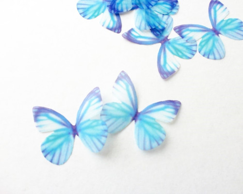 シフォン素材♡オーガンジー蝶々のポニーフック