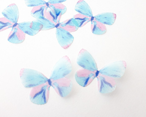 シフォン素材♡オーガンジー蝶々のポニーフック